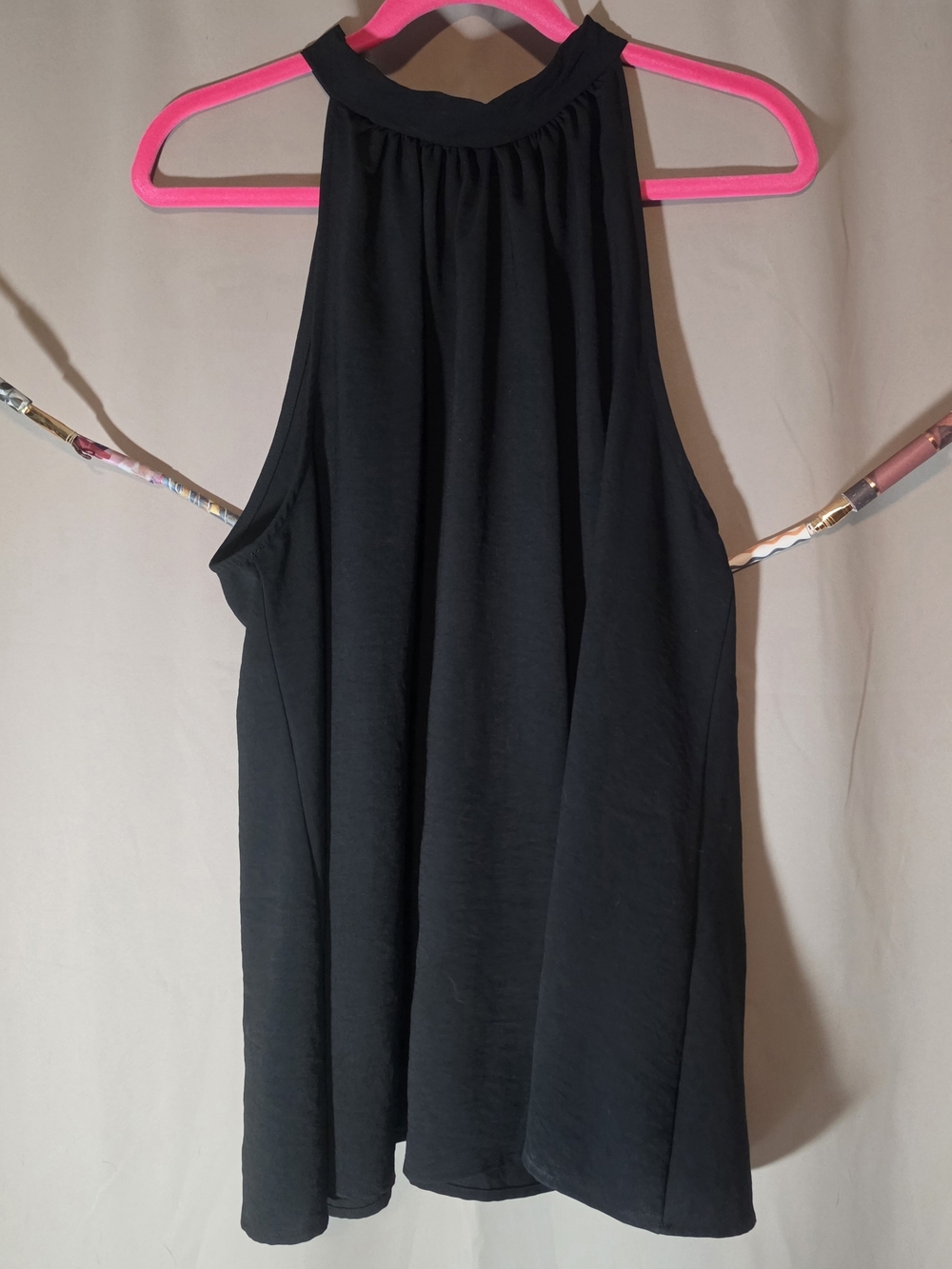 XXL - 143 Story Black Halter Neck Elegant Top Size XXL